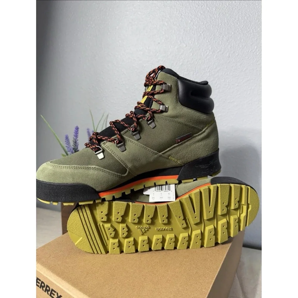Adidas Terrex Snowpitch C.RDY Mens Hiking Boots Olive Green GW4065 Size 8.5